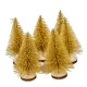 Mini fenyő fa talpon arany 7cm 6db-os 