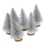 Mini fenyő fa talpon ezüst 7cm 6db-os