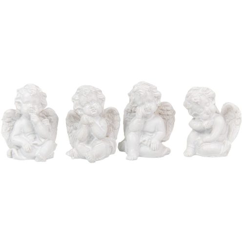 Angyal ülő poly fehér M4cm