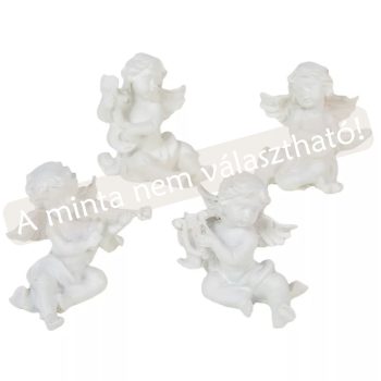 Angyal hangszerrel poly fehér 6cm