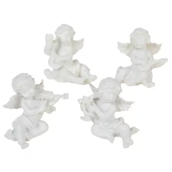 Angyal hangszerrel poly fehér M6cm