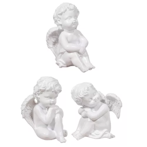 Angyal poly fehér M10cm