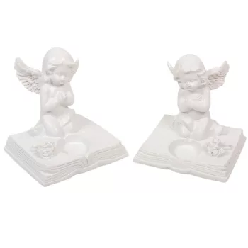 Angyal mécsestartóval poly M11cm