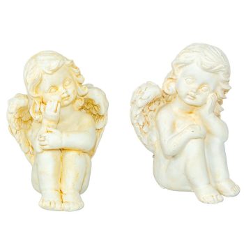 Angyal poly ülő sárgás M6cm