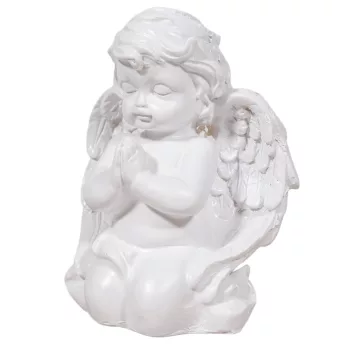 Angyal imádkozó poly fehér M11cm