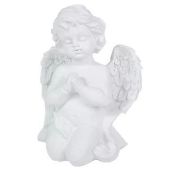 Angyal imádkozó poly fehér M17cm