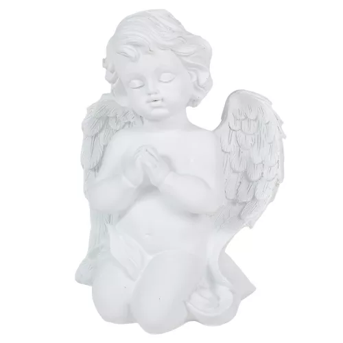 Angyal imádkozó poly fehér M17cm