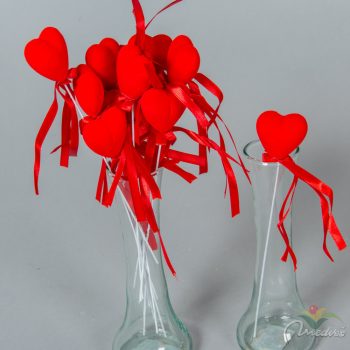 Szív pick 3,5+22cm 12db-os csomag