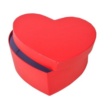Papír doboz szív piros 18cm x 8cm