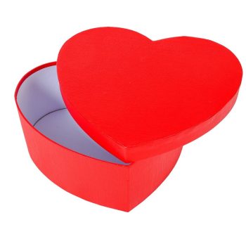 Papír doboz szív textúrás piros 22cm x 9,5cm