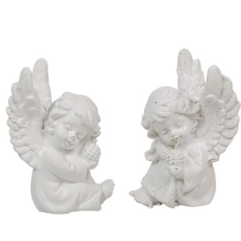 Angyal ülő poly fehér M7,5cm