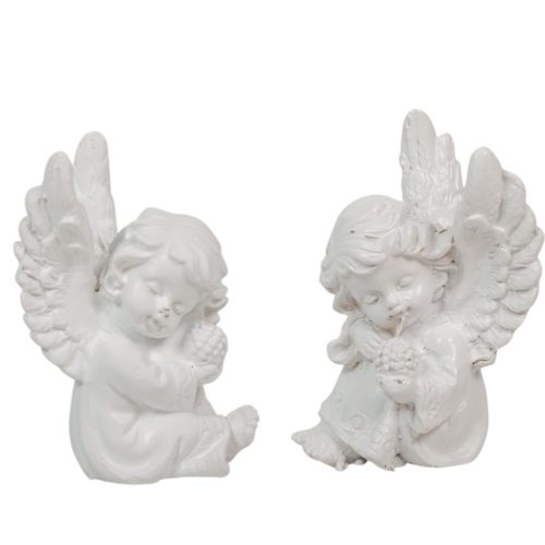 Angyal ülő poly fehér M7,5cm