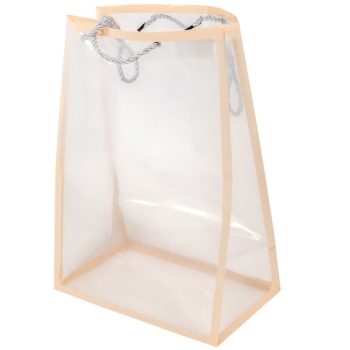 Virág tasak átlátszó barack 35x25x15cm