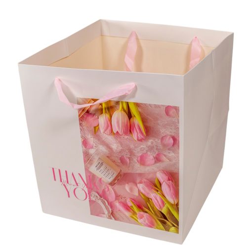 Papír virág tasak virágos 28x28x30cm