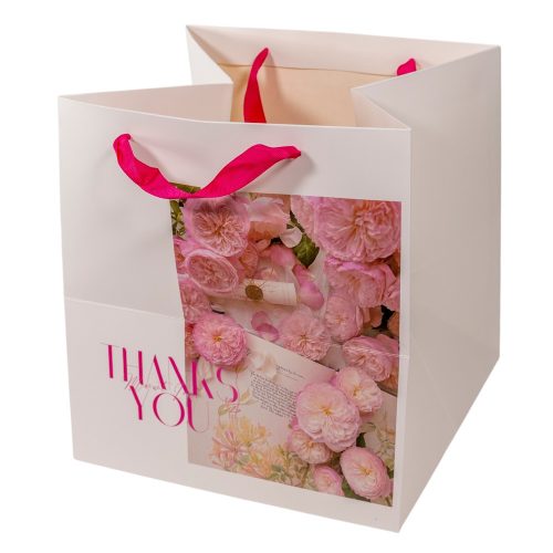 Papír virág tasak virágos 28x28x30 