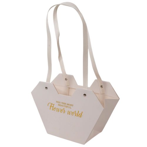 Virágtasak felirattal fehér 15,5x9x23,5 cm