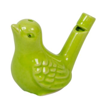 Madársíp porcelán zöld M5cm