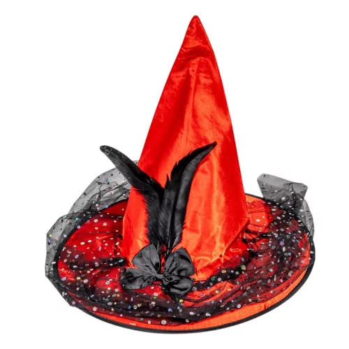 Boszorkánykalap piros 39cm