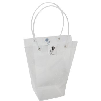 Virágtasak pöttyös fehér 26x23x11cm