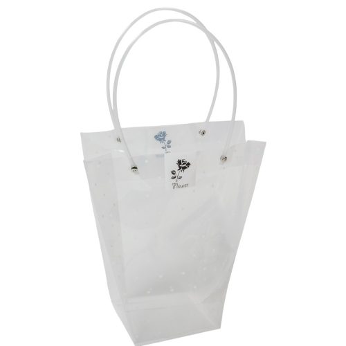 Virágtasak pöttyös fehér 26x23x11cm