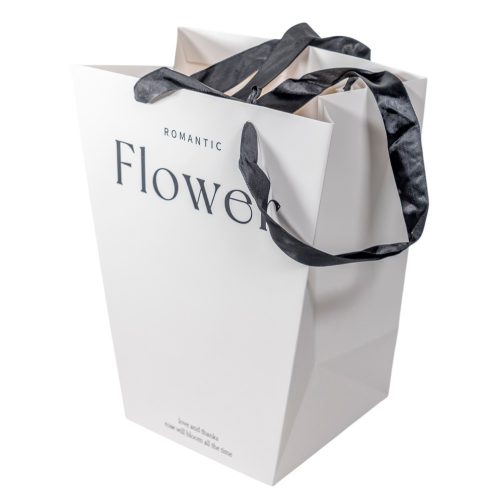 Virágtasak fehér 25x16x30cm