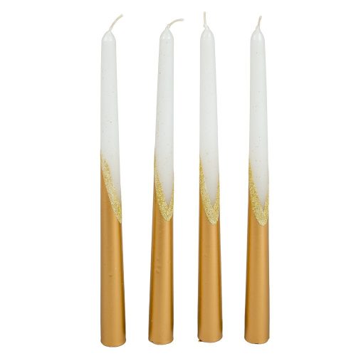 Flitteres sziluett gyertya 300mm arany 4db/csom (db ár)