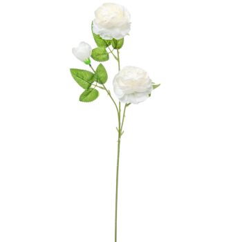 Peonia ág 3 virágos fehér 63cm