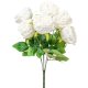 Rózsa csokor 7v. fehér M43cm 12db/#