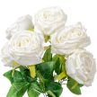 Rózsa csokor 7v. fehér M43cm 12db/#
