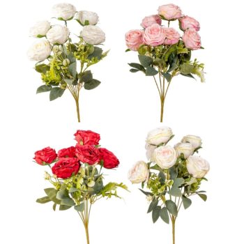 Rózsa csokor 7v. mix M39cm 24db/#