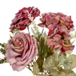 Rózsa, hortenzia csokor 4v. mix M32cm 36db/#