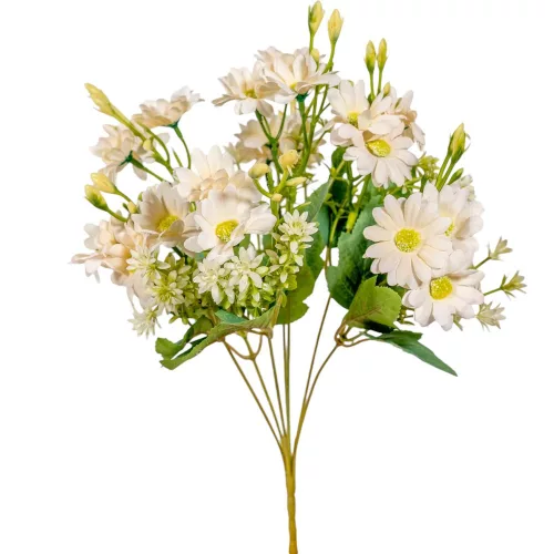 Margaréta csokor 7v. krém M34cm 36db/#