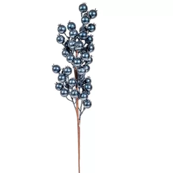 Metál golyós ág kék 65cm