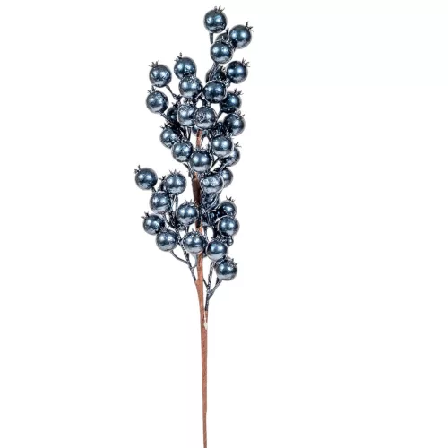 Metál golyós ág kék 65cm