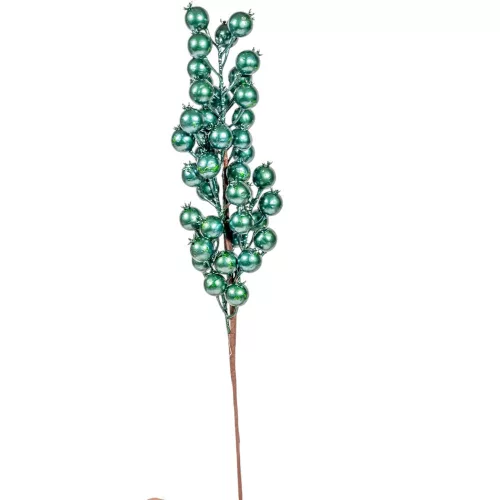 Metál golyós ág zöld 65cm