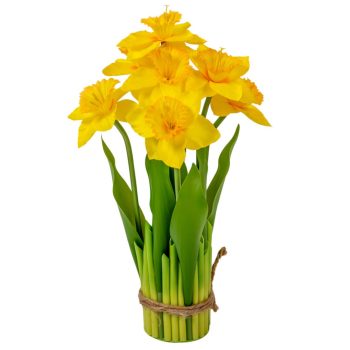 Nárciszos dísz 7v. M31cm 16db/#