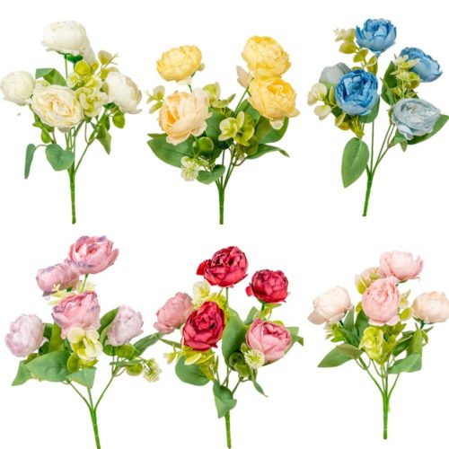 Peónia csokor 5v. mix M30cm 48db/#