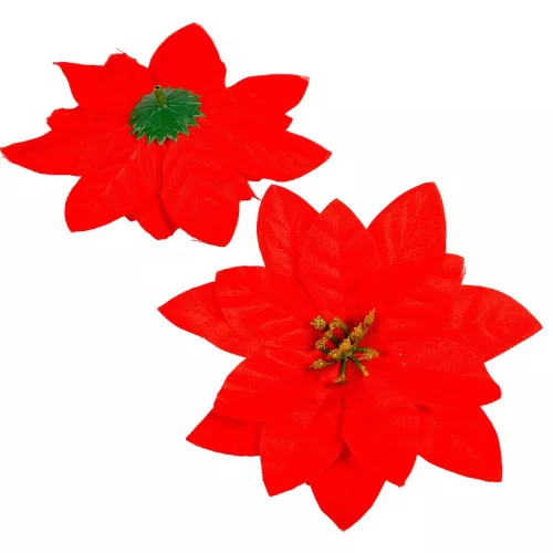 Mikulásvirág fej piros D13,5cm 24db/csom