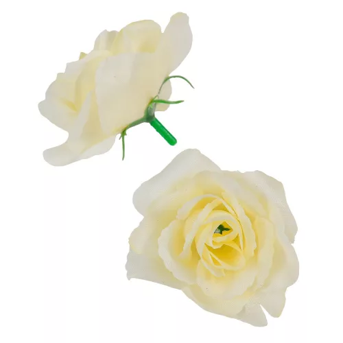 Angyalrózsa virágfej D6cm ivory 24db/csom 288db/#