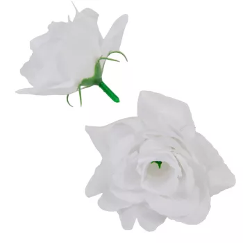 Angyalrózsa virágfej fehér D6cm 24db/csom 288db/#