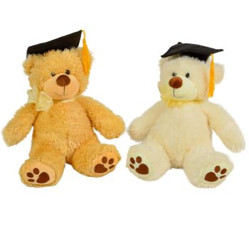 Plüss ballagó maci M23cm