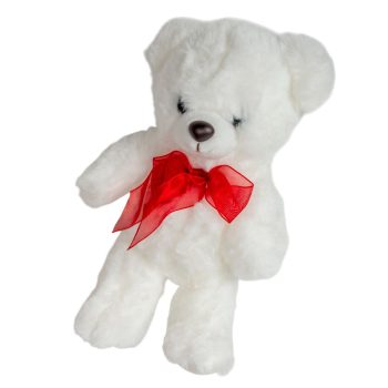 Plüss maci fehér 21cm