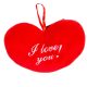 Plüss piros szív I love you 21 cm