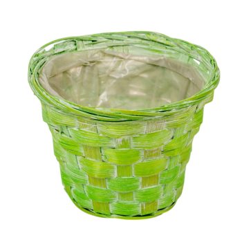 Antikolt bambusz kaspó zöld 11,5x9cm