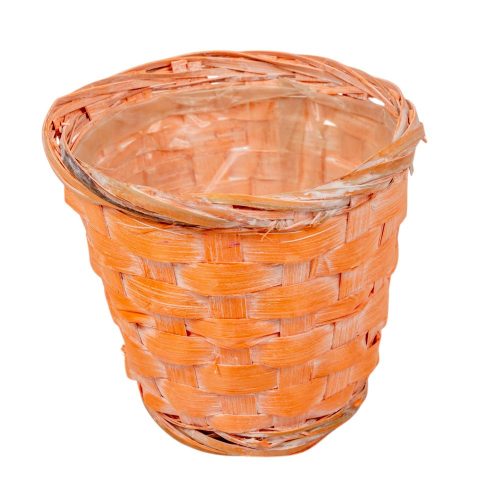Antikolt bambusz kaspó narancs 13x10cm