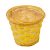 Antikolt bambusz kaspó sárga 13x10cm