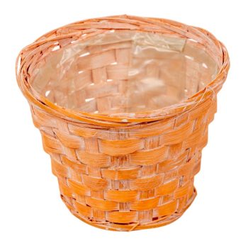 Antikolt bambusz kaspó narancs 15x11cm