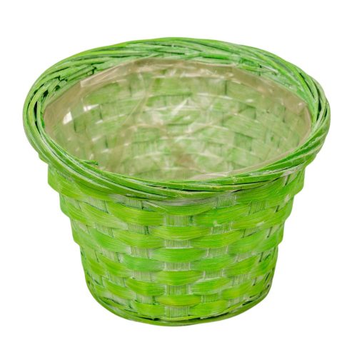 Antikolt bambusz kaspó zöld 15x11cm