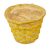 Antikolt bambusz kaspó sárga D15cm M11cm