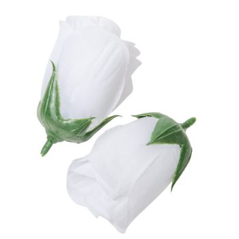 Rózsa virágfej 6,5cm fehér 24db/csom